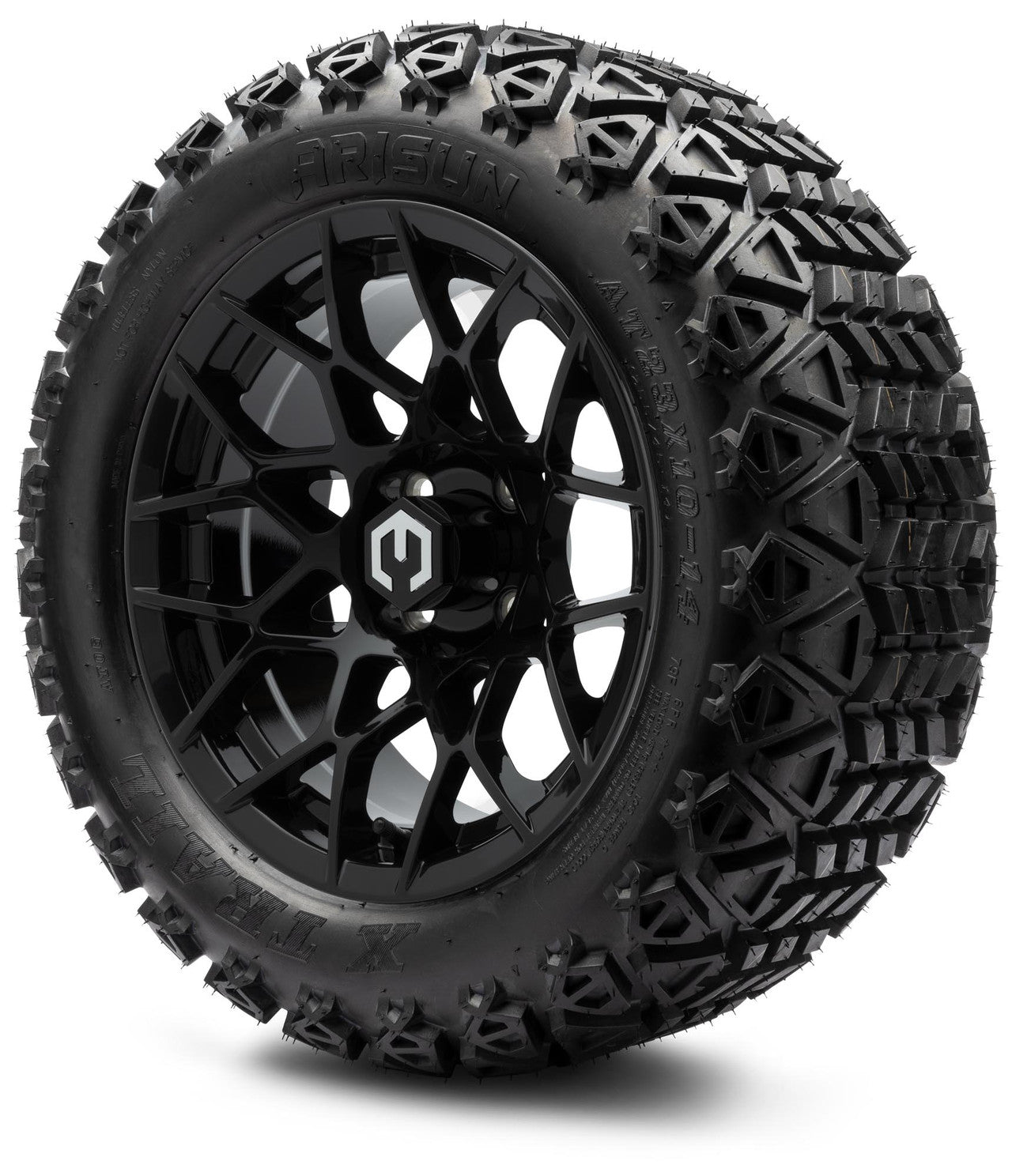 MODZ® 14" Blitz Glossy Black Wheels & Off-Road Tires Combo