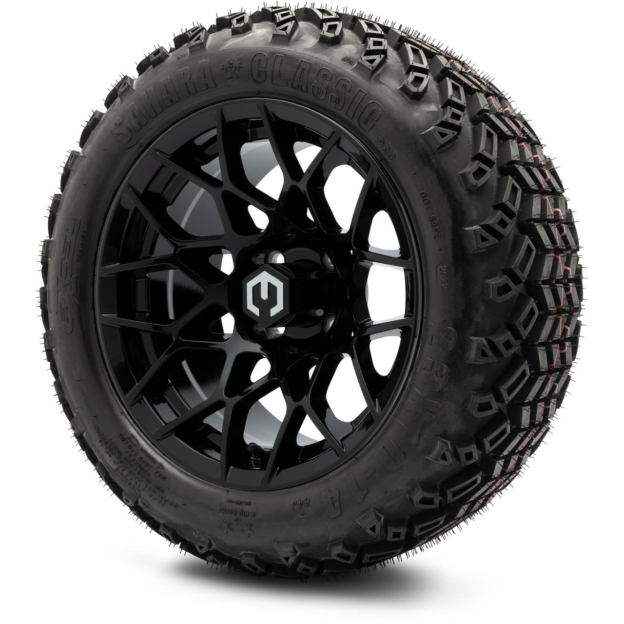MODZ® 14" Blitz Glossy Black Wheels & Off-Road Tires Combo