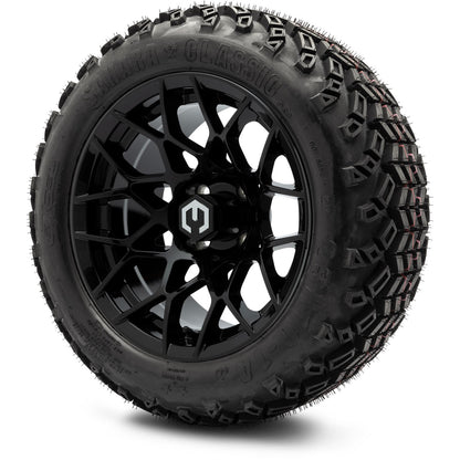MODZ® 14" Blitz Glossy Black Wheels & Off-Road Tires Combo
