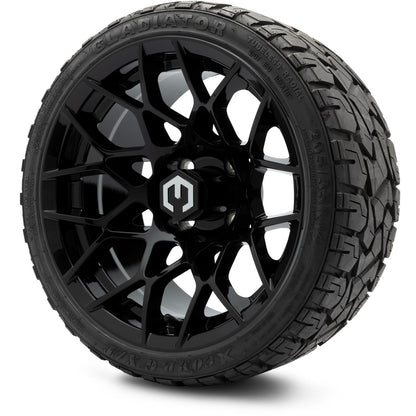 MODZ® 14" Blitz Glossy Black Wheels & Off-Road Tires Combo