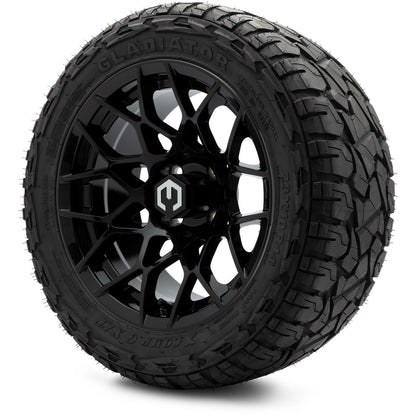 MODZ® 14" Blitz Glossy Black Wheels & Off-Road Tires Combo