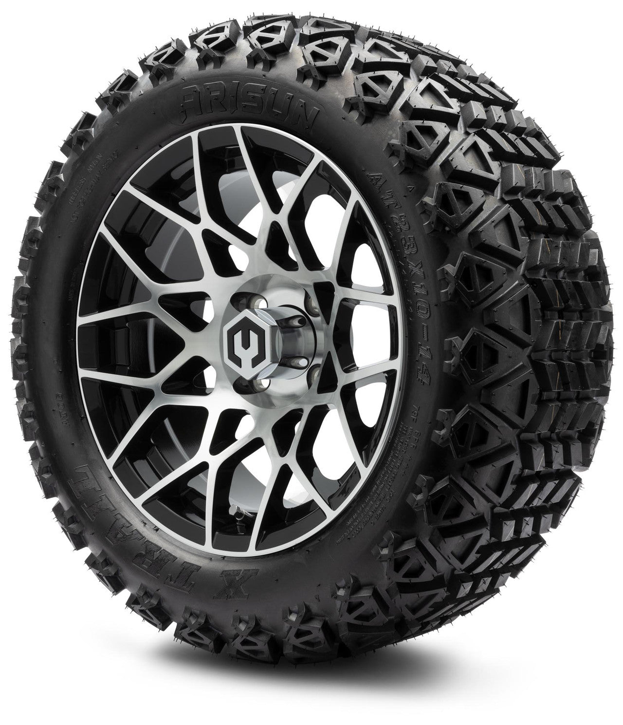 MODZ® 14" Blitz Machined Black Wheels & Off-Road Tires Combo