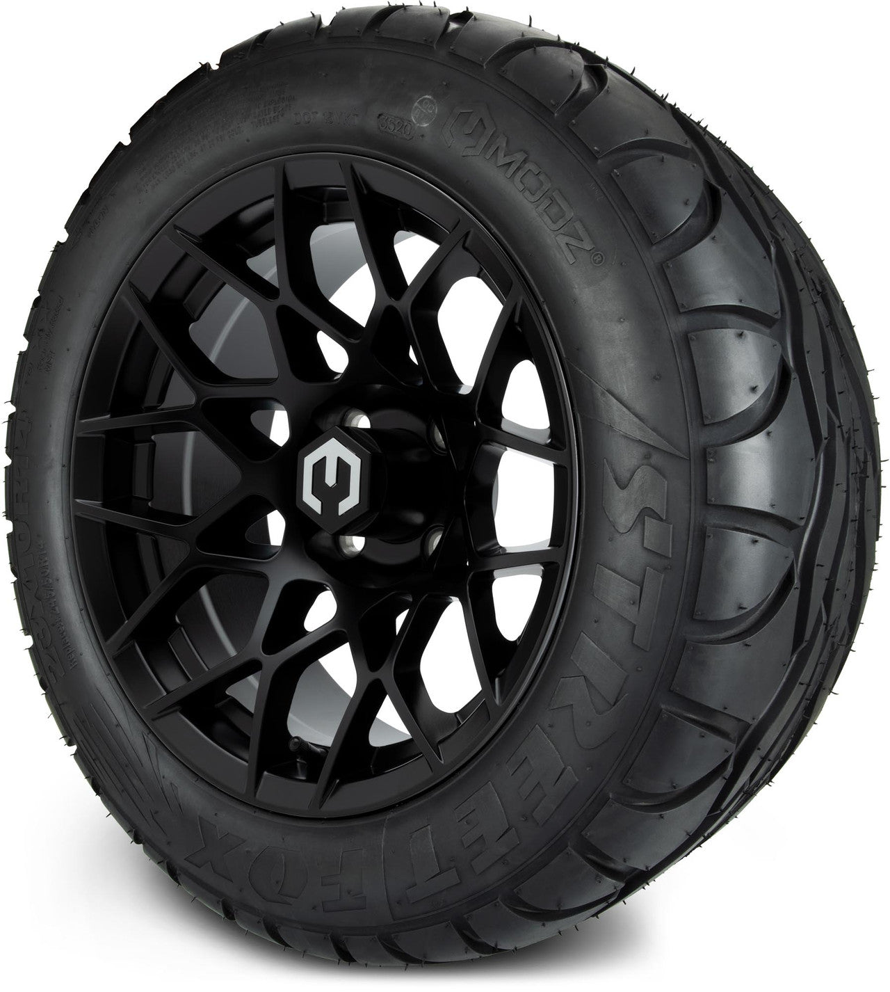 MODZ® 14" Blitz Matte Black Wheels & Street Tires Combo