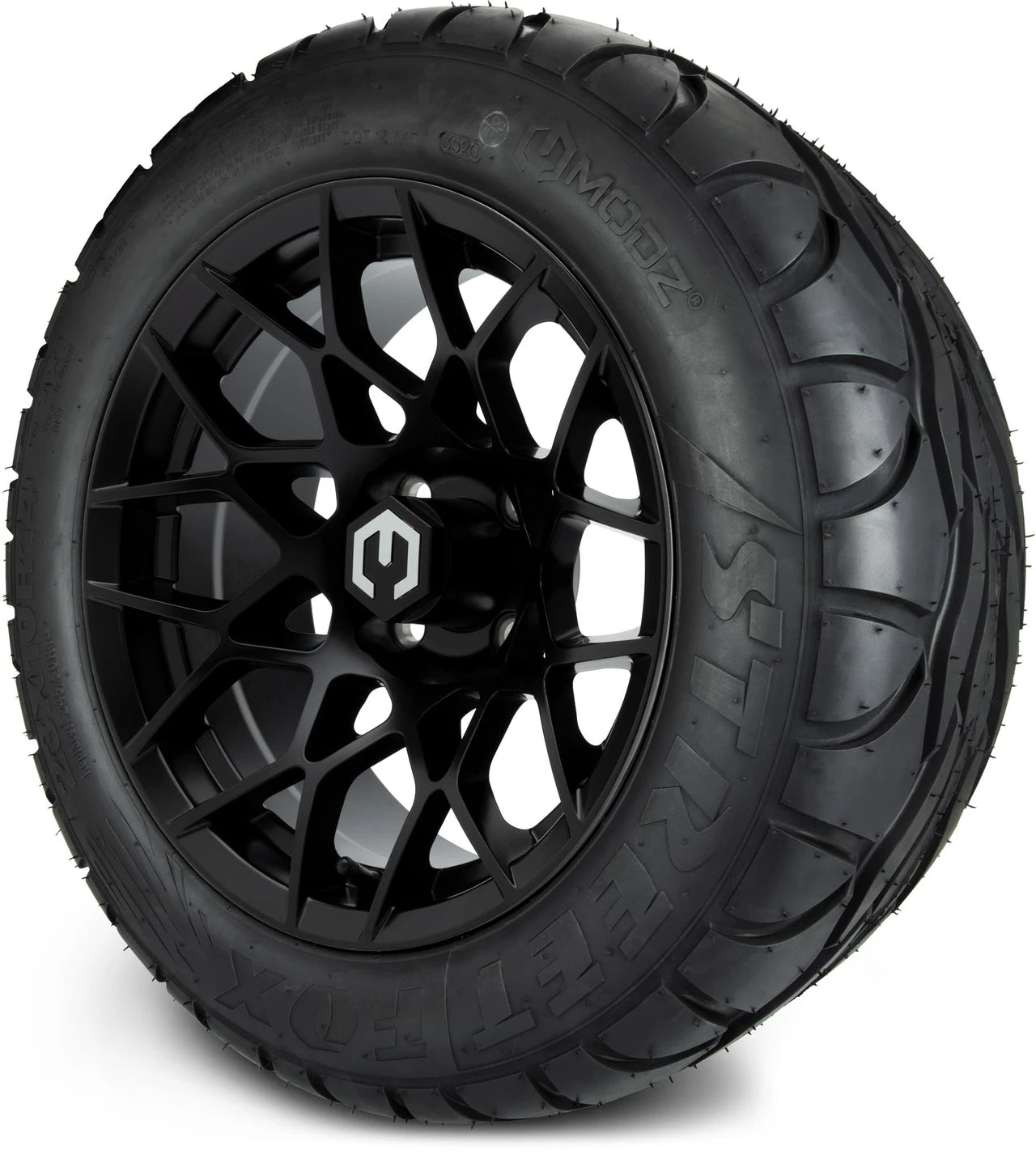 MODZ® 14" Blitz Matte Black Wheels & Street Tires Combo