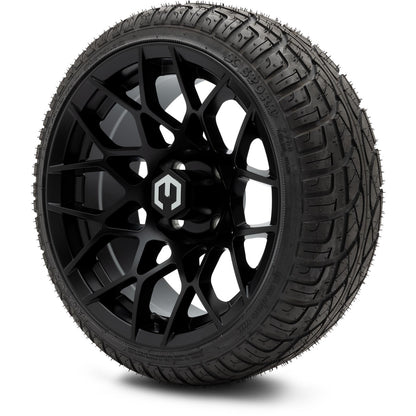 MODZ® 14" Blitz Matte Black Wheels & Street Tires Combo