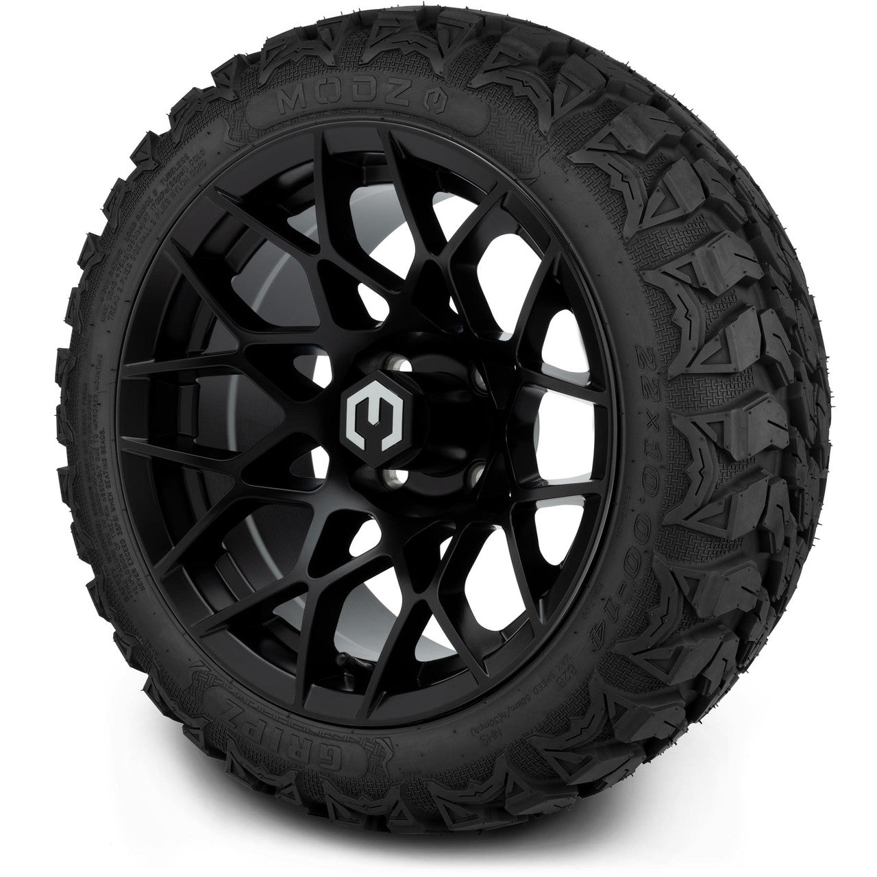 MODZ® 14" Blitz Matte Black Wheels & Off-Road Tires Combo
