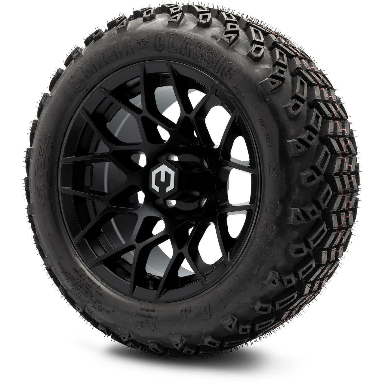 MODZ® 14" Blitz Matte Black Wheels & Off-Road Tires Combo