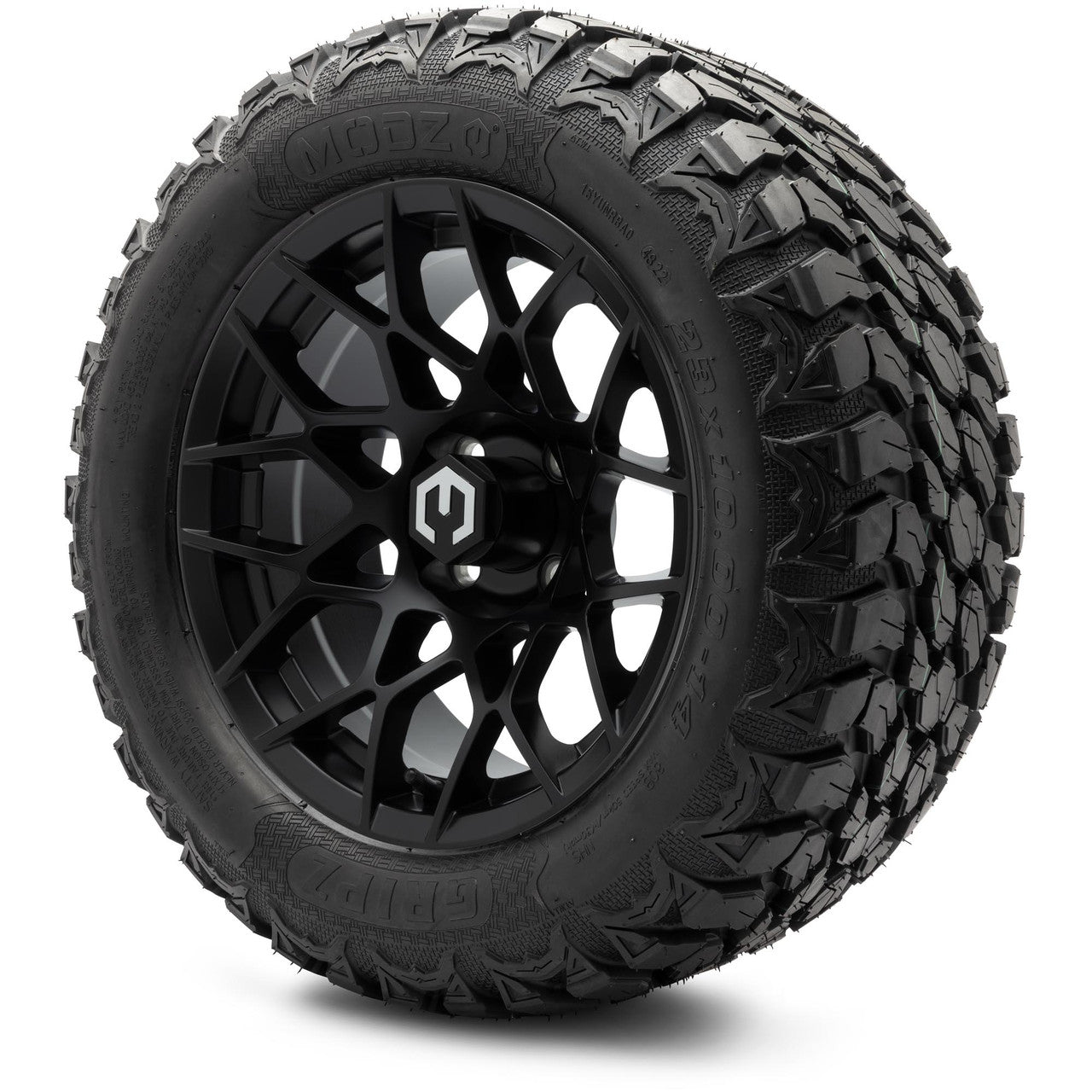 MODZ® 14" Blitz Matte Black Wheels & Off-Road Tires Combo