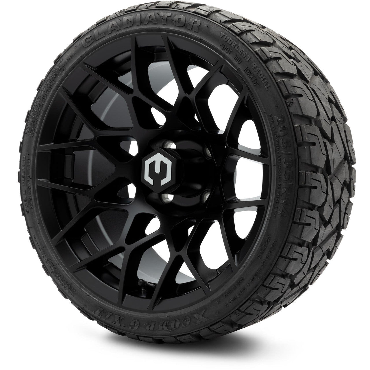 MODZ® 14" Blitz Matte Black Wheels & Off-Road Tires Combo