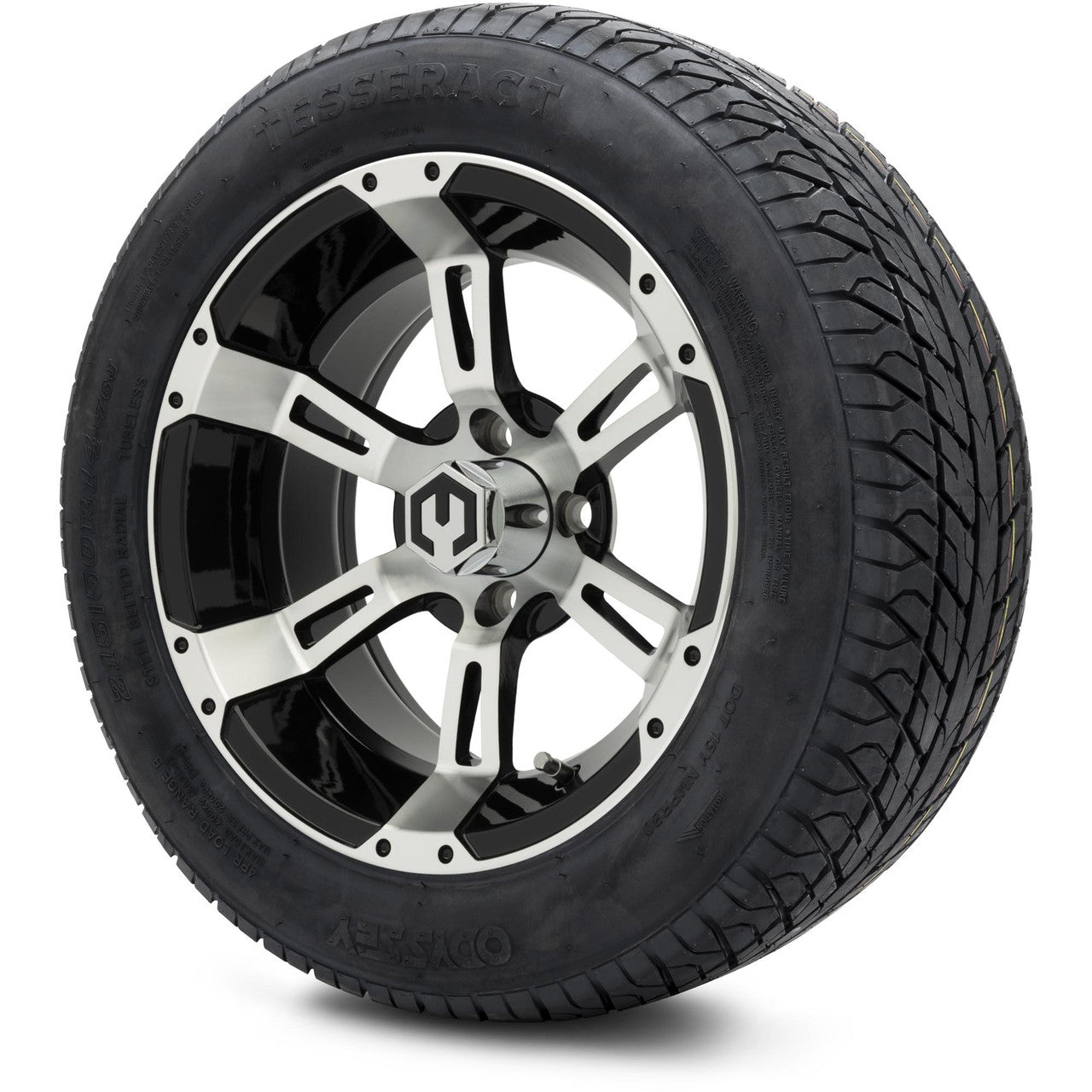 MODZ® 14" Ambush Machined Black Wheels & Street Tires Combo