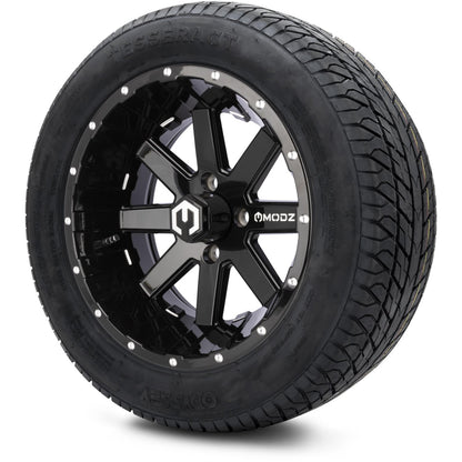 MODZ® 14" Assault Glossy Black with Ball Mill Wheels & Street Tires Combo