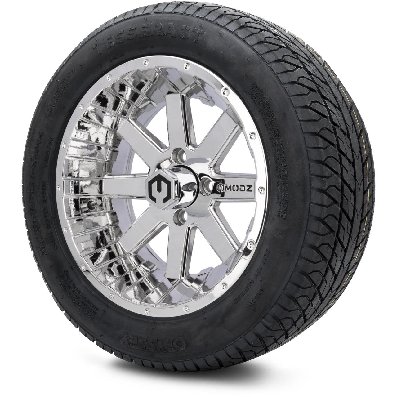 MODZ® 14" Assault Chrome Wheels & Street Tires Combo