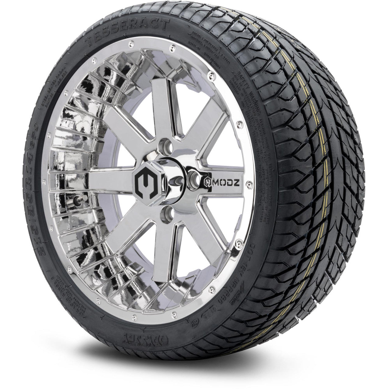 MODZ® 14" Assault Chrome Wheels & Street Tires Combo