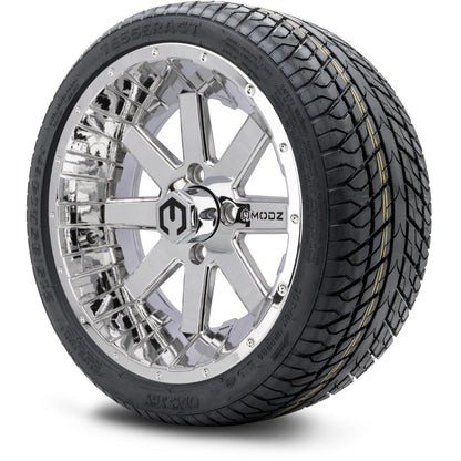 MODZ® 14" Assault Chrome Wheels & Street Tires Combo