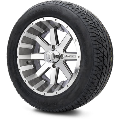 MODZ® 14" Assault Machined Gunmetal Wheels & Street Tires Combo