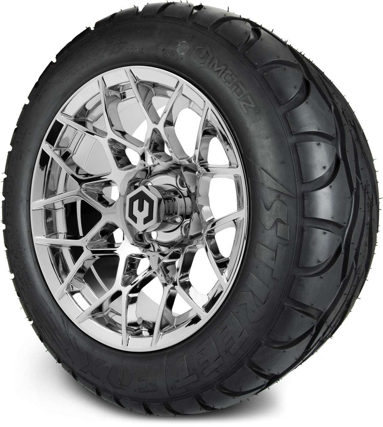 MODZ® 14" Blitz Chrome Wheels & Street Tires Combo
