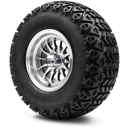 MODZ® 10" Medusa Machined Black Wheels & Off-Road Tires Combo