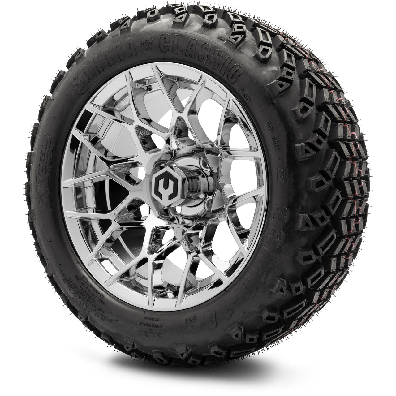 MODZ® 14" Blitz Chrome Wheels & Off-Road Tires Combo