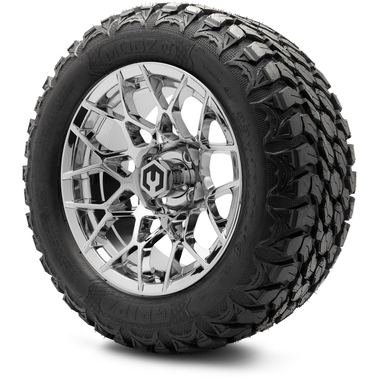 MODZ® 14" Blitz Chrome Wheels & Off-Road Tires Combo