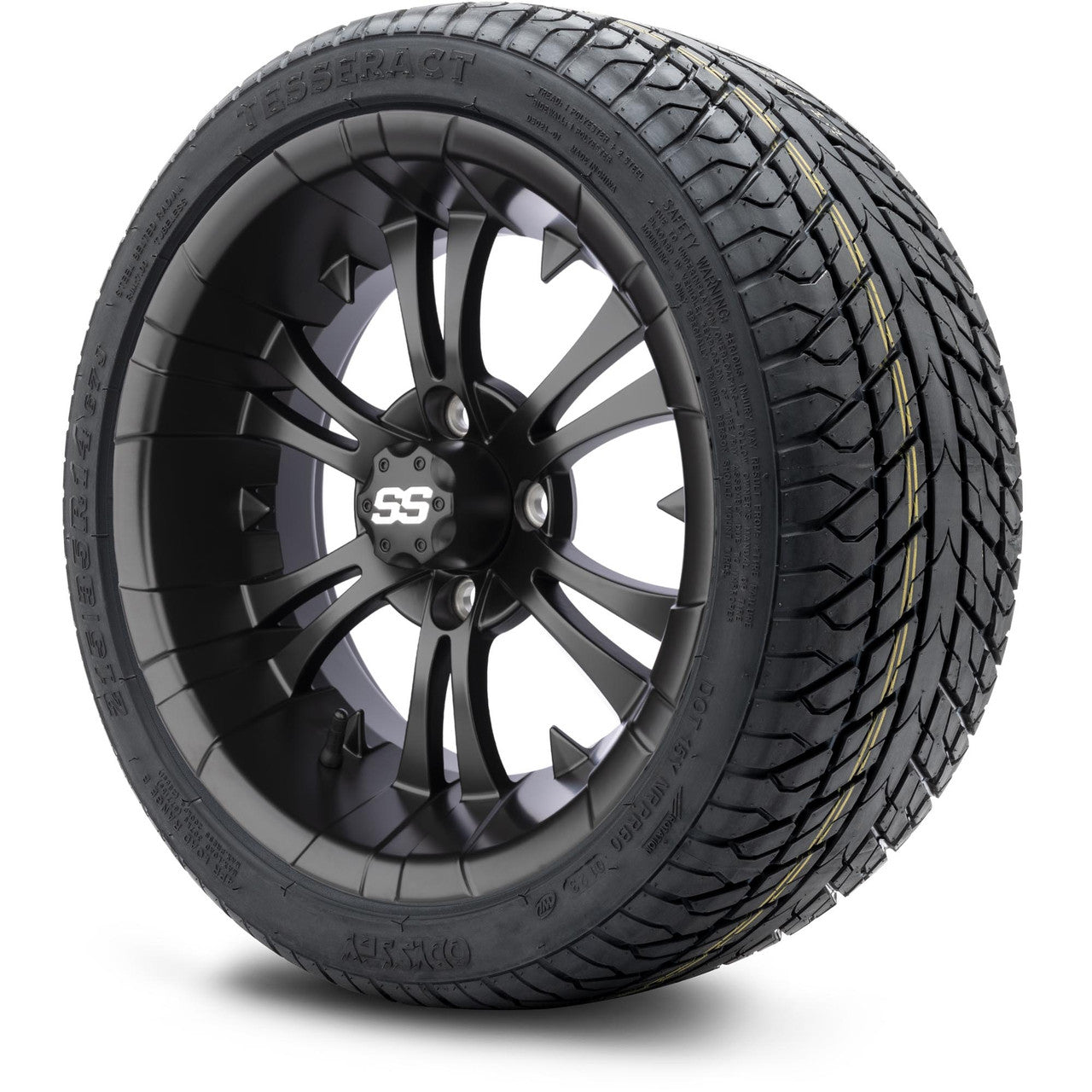 MODZ® 14" Vampire Matte Black Wheels & Street Tires Combo
