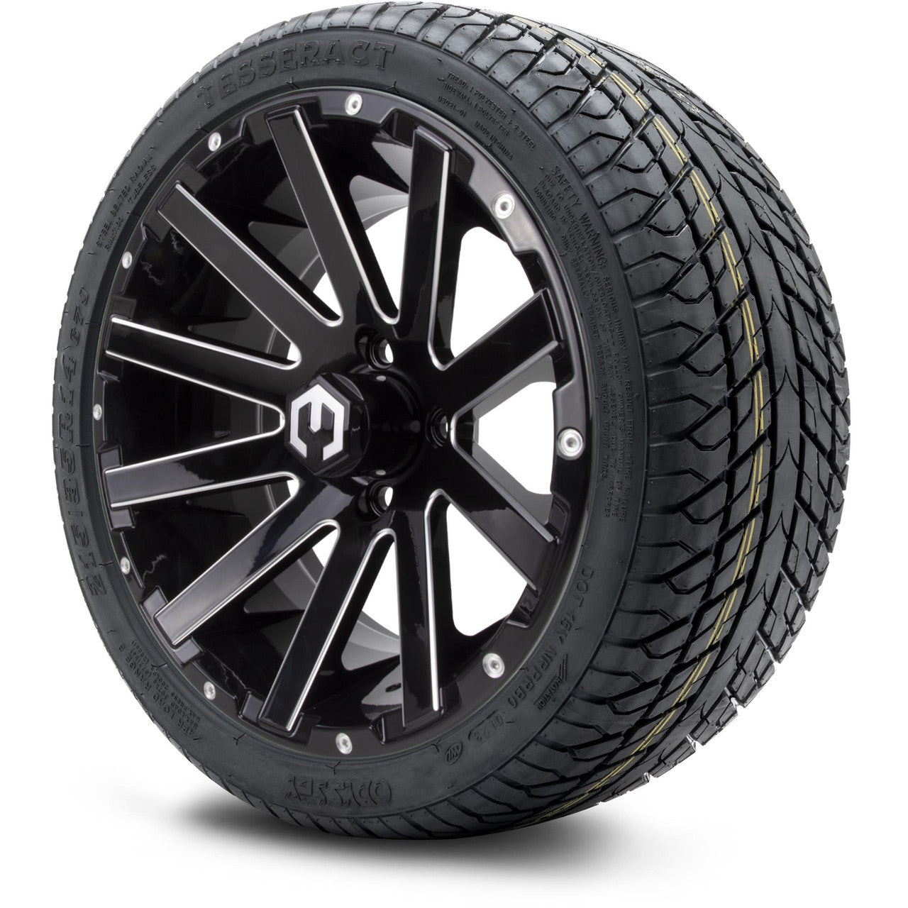 MODZ® 14" Mauler Glossy Black with Ball Mill Wheels & Street Tires Combo