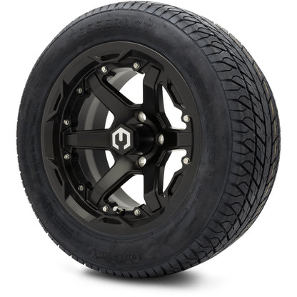 MODZ® 14" Gladiator Matte Black Wheels and Street Tires Combo