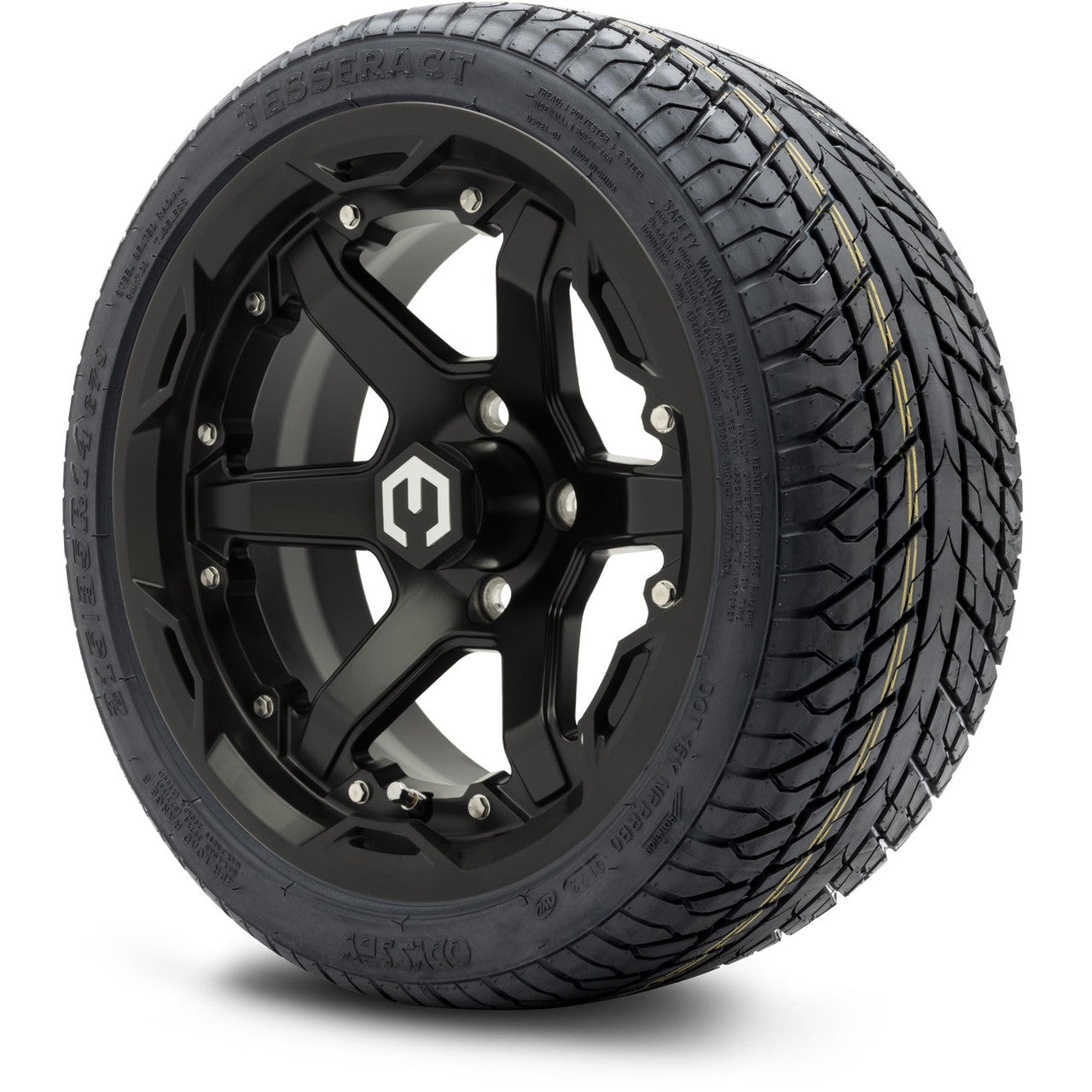 MODZ® 14" Gladiator Matte Black Wheels and Street Tires Combo
