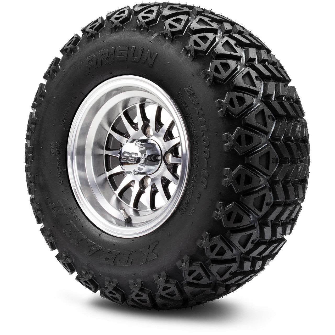 MODZ® 10" Medusa Machined Black Wheels & Off-Road Tires Combo