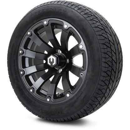 MODZ® 14" Bomber Matte Black Wheels & Street Tires Combo