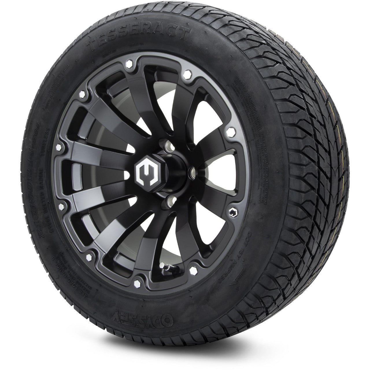MODZ® 14" Bomber Matte Black Wheels & Street Tires Combo