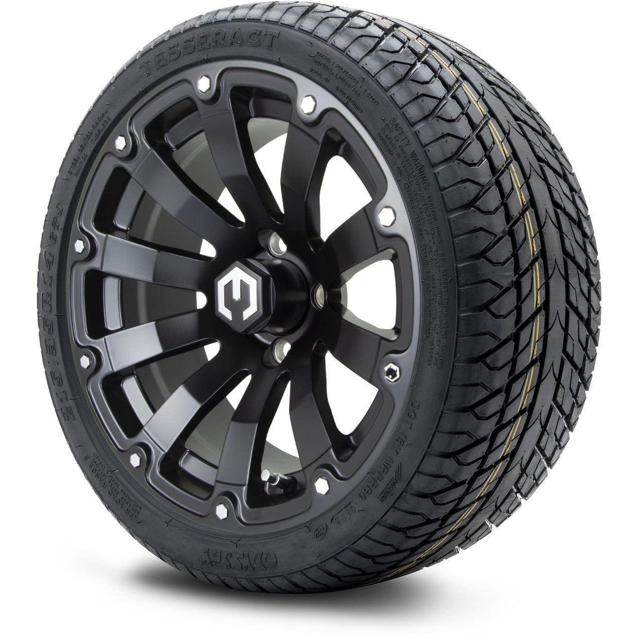 MODZ® 14" Bomber Matte Black Wheels & Street Tires Combo