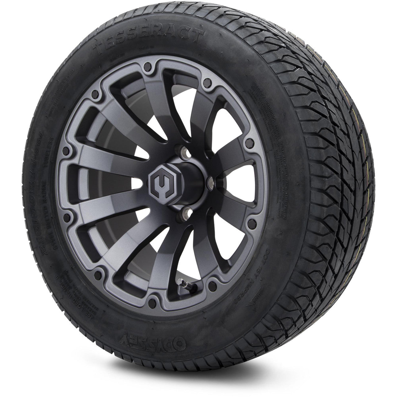 MODZ® 14" Bomber Matte Gunmetal Wheels & Street Tires Combo