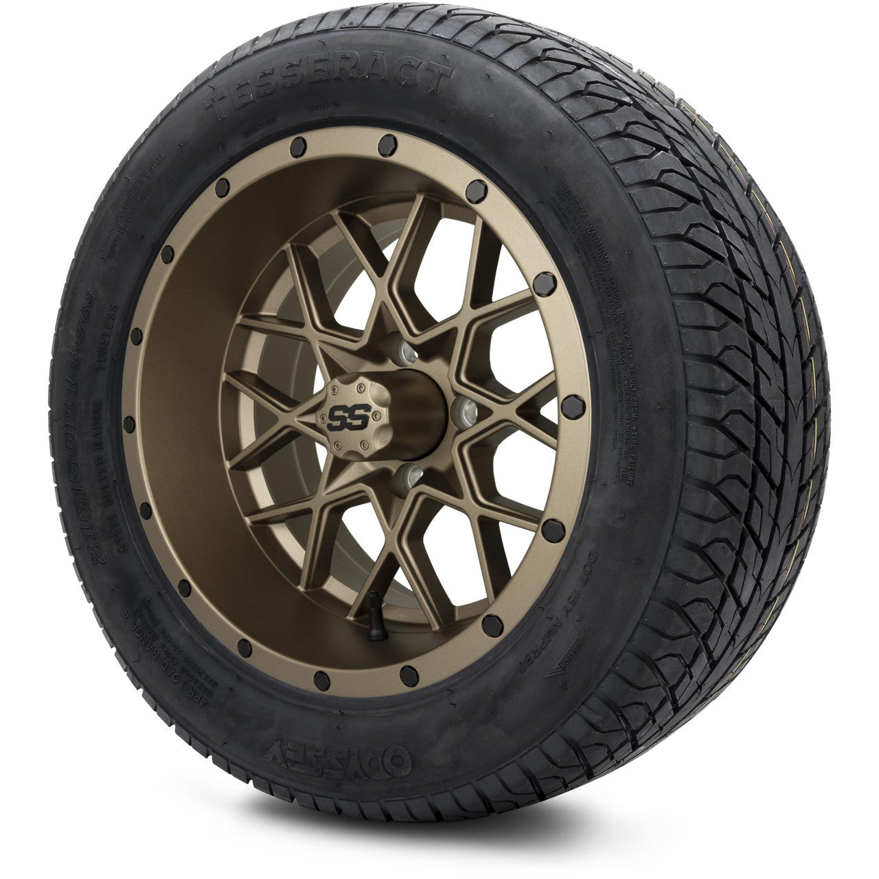 MODZ® 14" Vortex Matte Bronze Wheels & Street Tires Combo