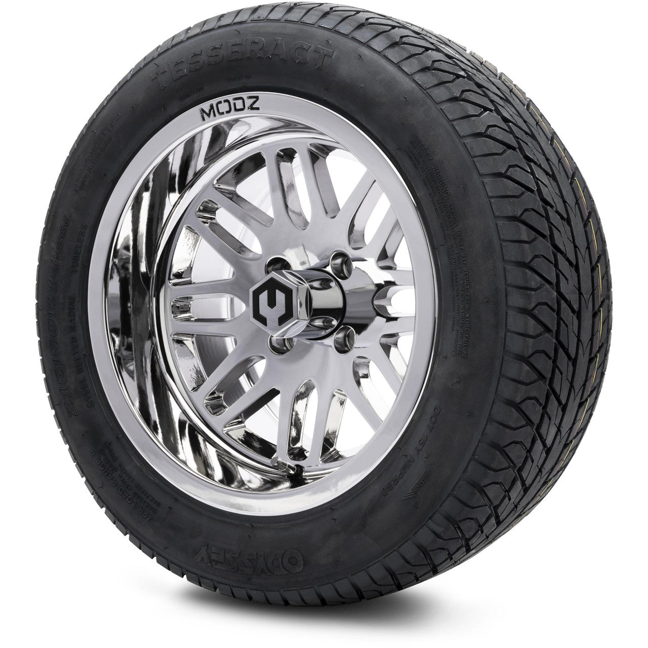 MODZ® 14" Mayhem Chrome Wheels & Street Tires Combo