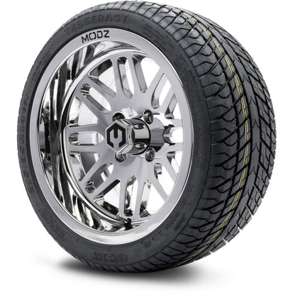 MODZ® 14" Mayhem Chrome Wheels & Street Tires Combo