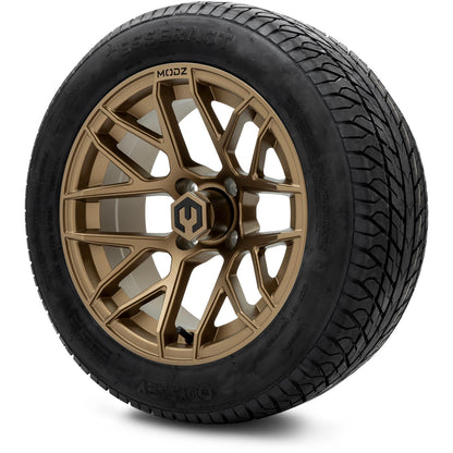 MODZ® 14" Matrix Matte Bronze Wheels & Street Tires Combo