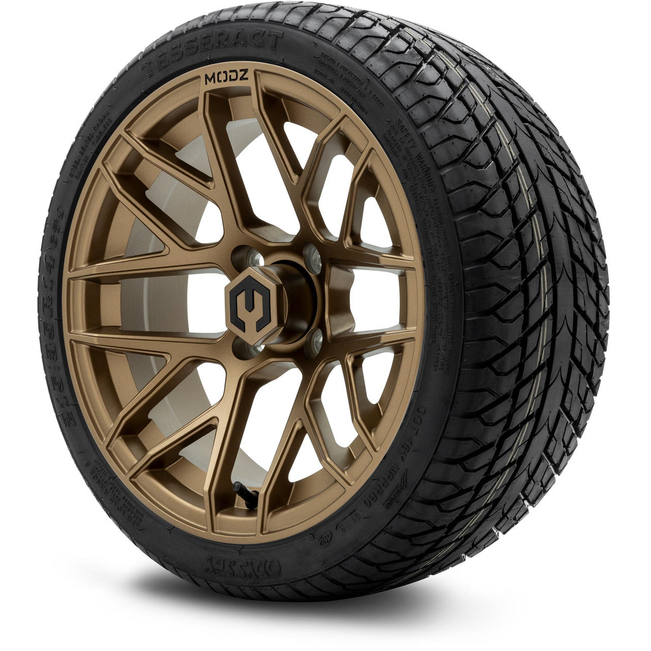 MODZ® 14" Matrix Matte Bronze Wheels & Street Tires Combo