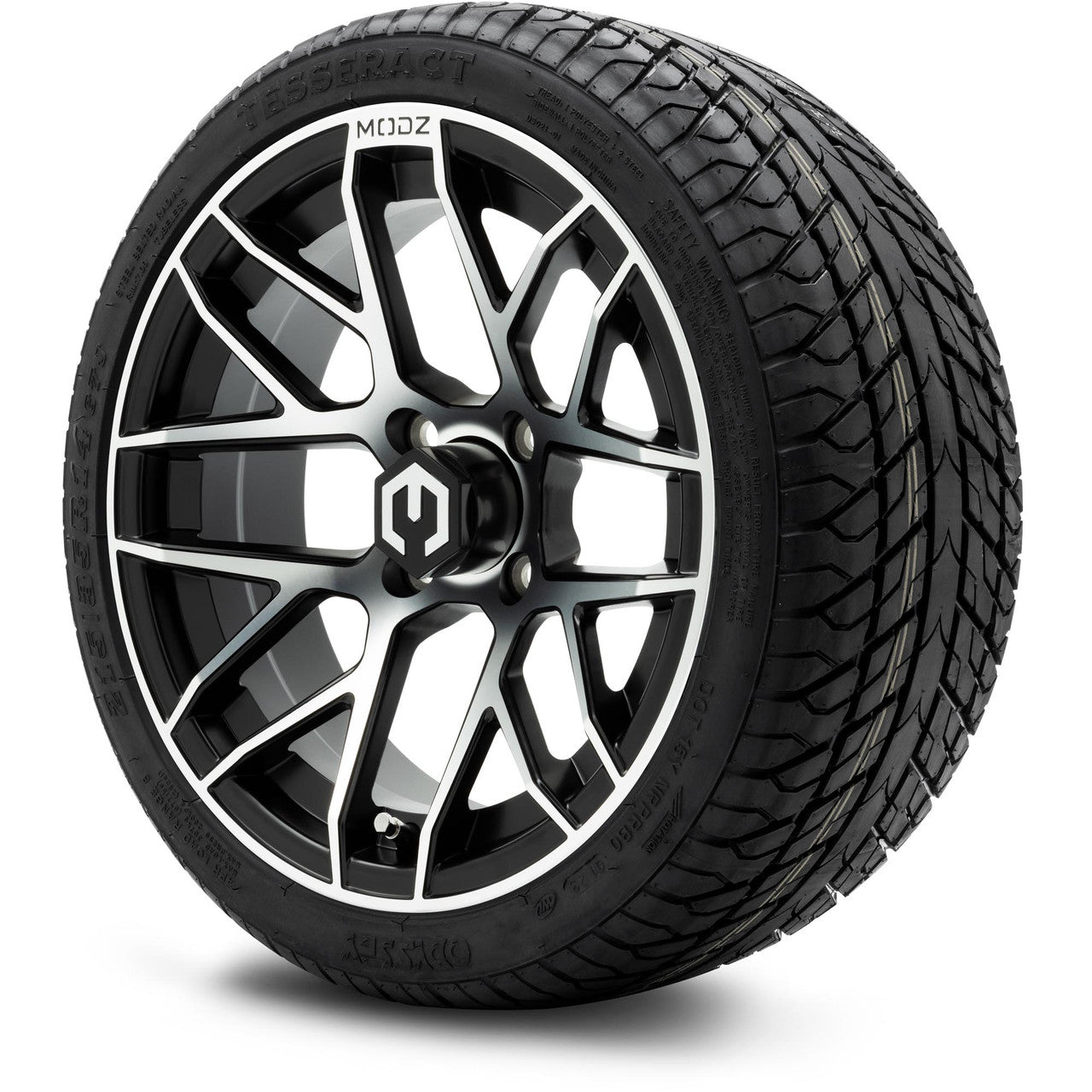 MODZ® 14" Matrix Machined Black Wheels & Street Tires Combo