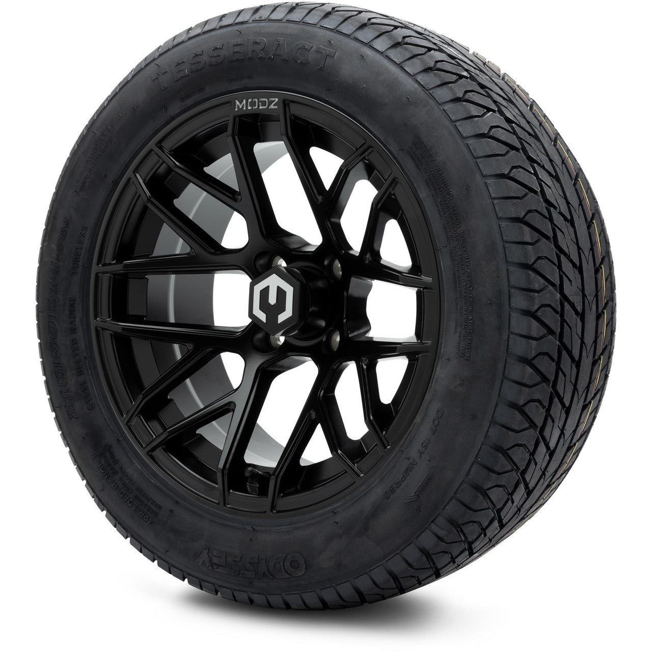 MODZ® 14" Matrix Matte Black Wheels & Street Tires Combo