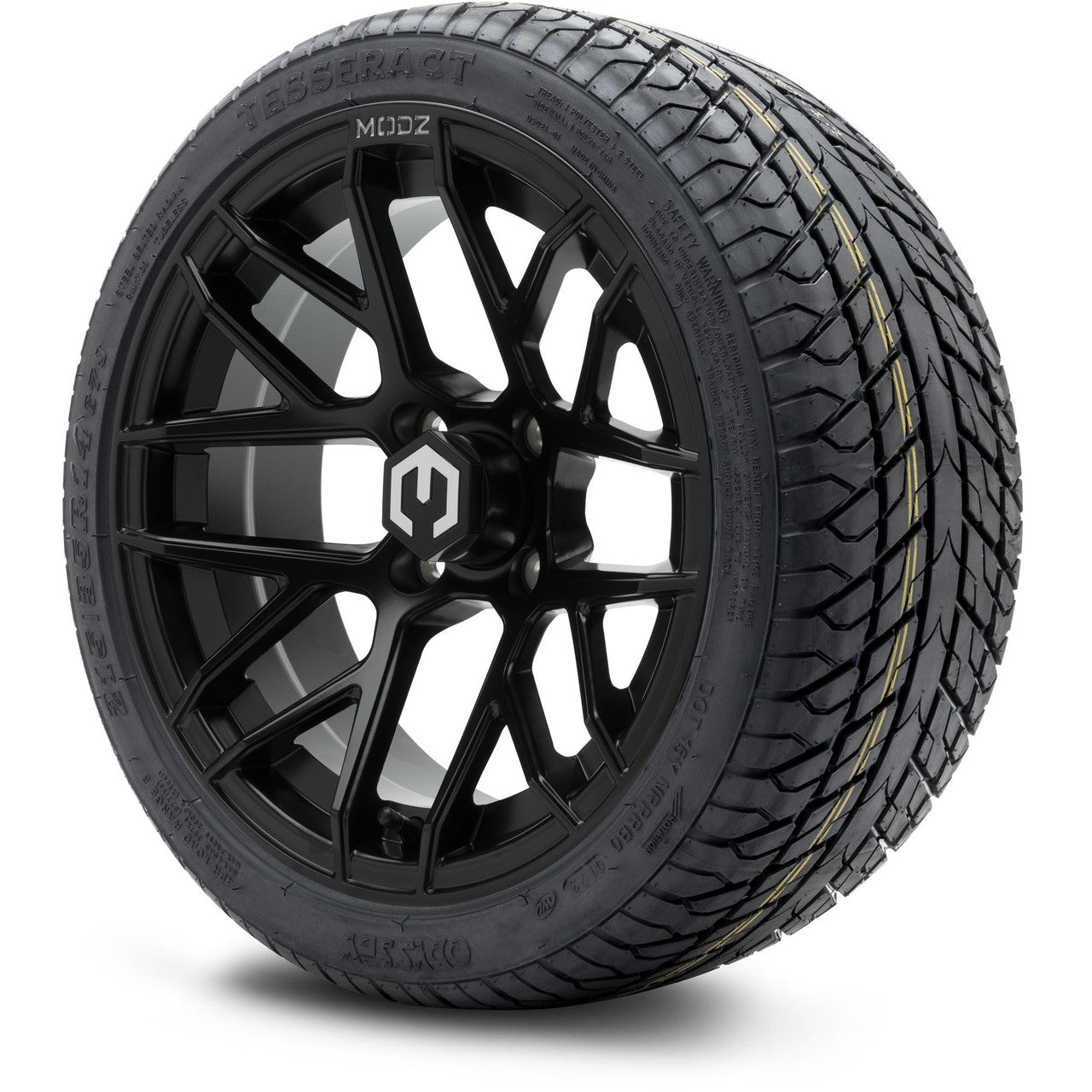 MODZ® 14" Matrix Matte Black Wheels & Street Tires Combo