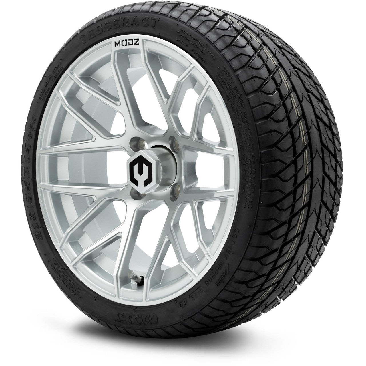 MODZ® 14" Matrix Silver Wheels & Street Tires Combo
