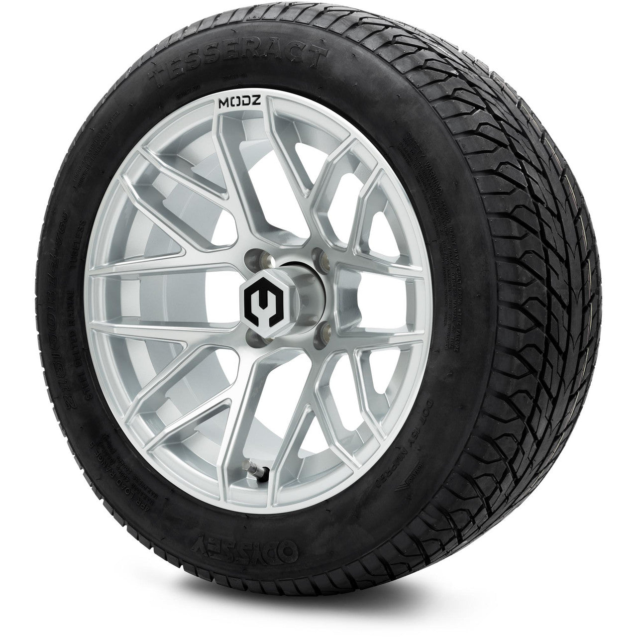 MODZ® 14" Matrix Silver Wheels & Street Tires Combo