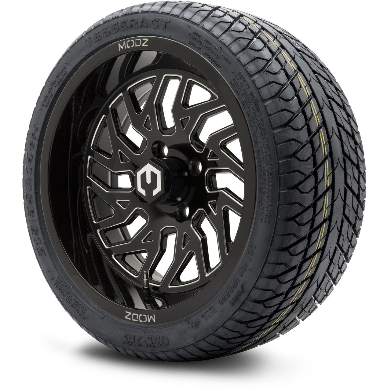MODZ® 14" Carnage Glossy Black with Ball Mill Wheels & Street Tires Combo