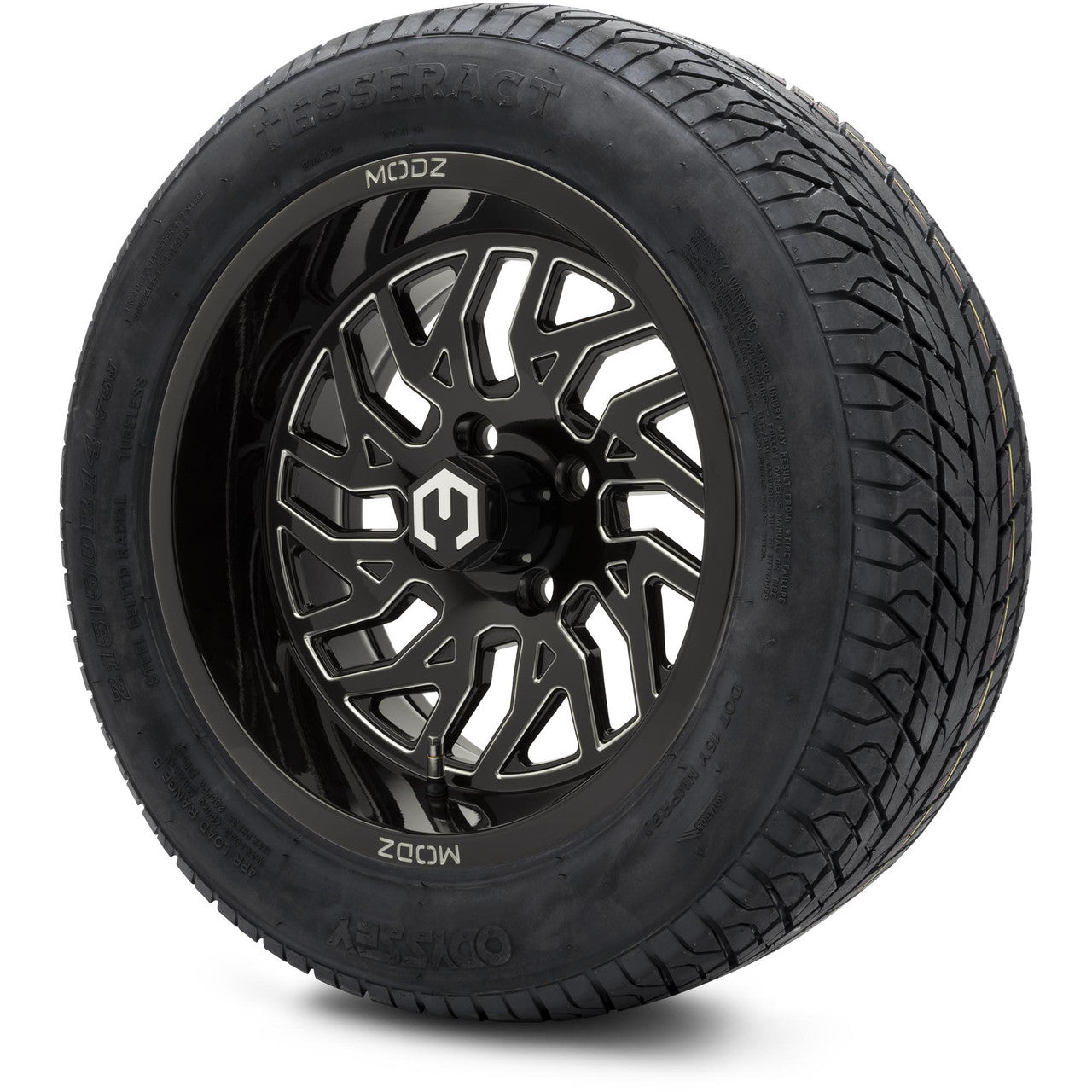 MODZ® 14" Carnage Glossy Black with Ball Mill Wheels & Street Tires Combo