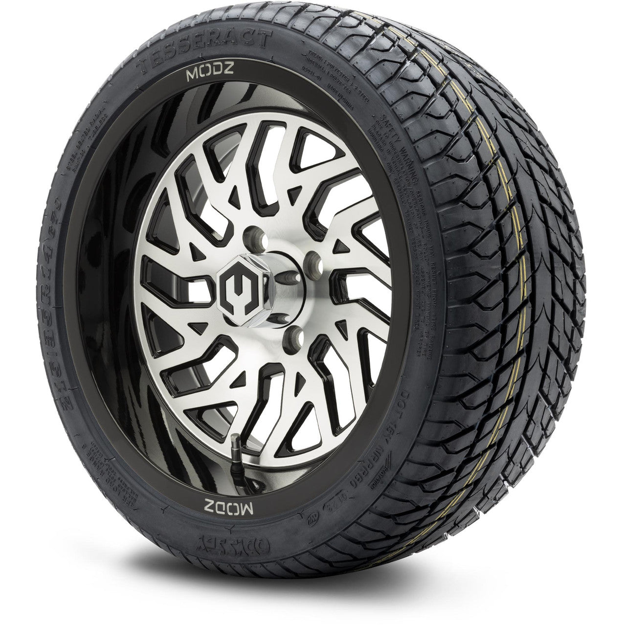 MODZ® 14" Carnage Machined Black Wheels & Street Tires Combo