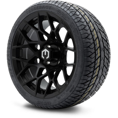 MODZ® 14" Blitz Matte Black Wheels & Street Tires Combo