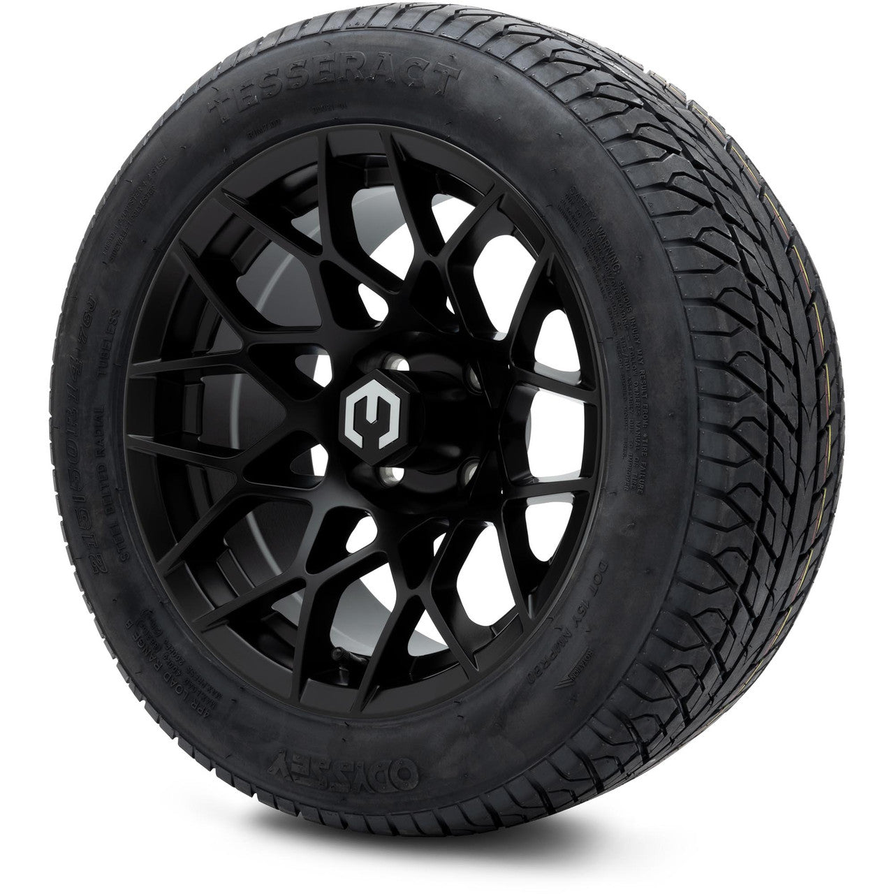 MODZ® 14" Blitz Matte Black Wheels & Street Tires Combo