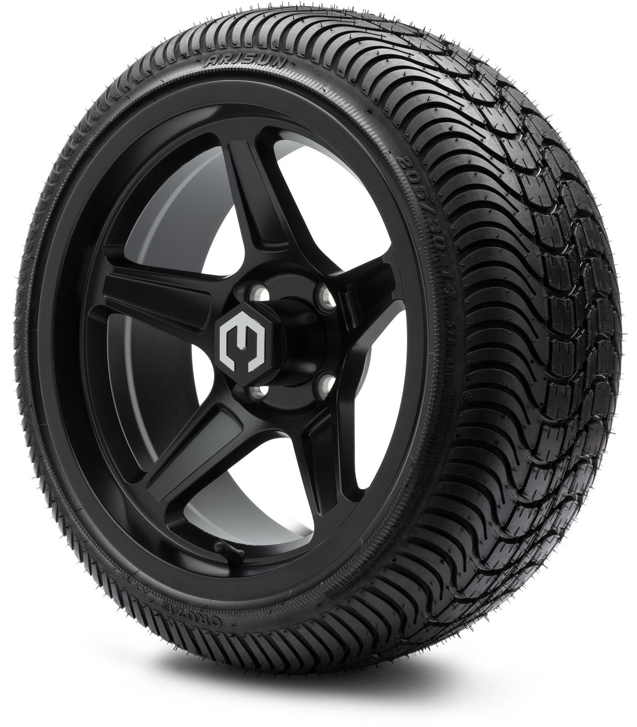 MODZ® 14" Drift Matte Black Wheels & Street Tires Combo