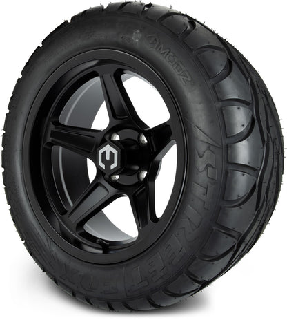 MODZ® 14" Drift Matte Black Wheels & Street Tires Combo