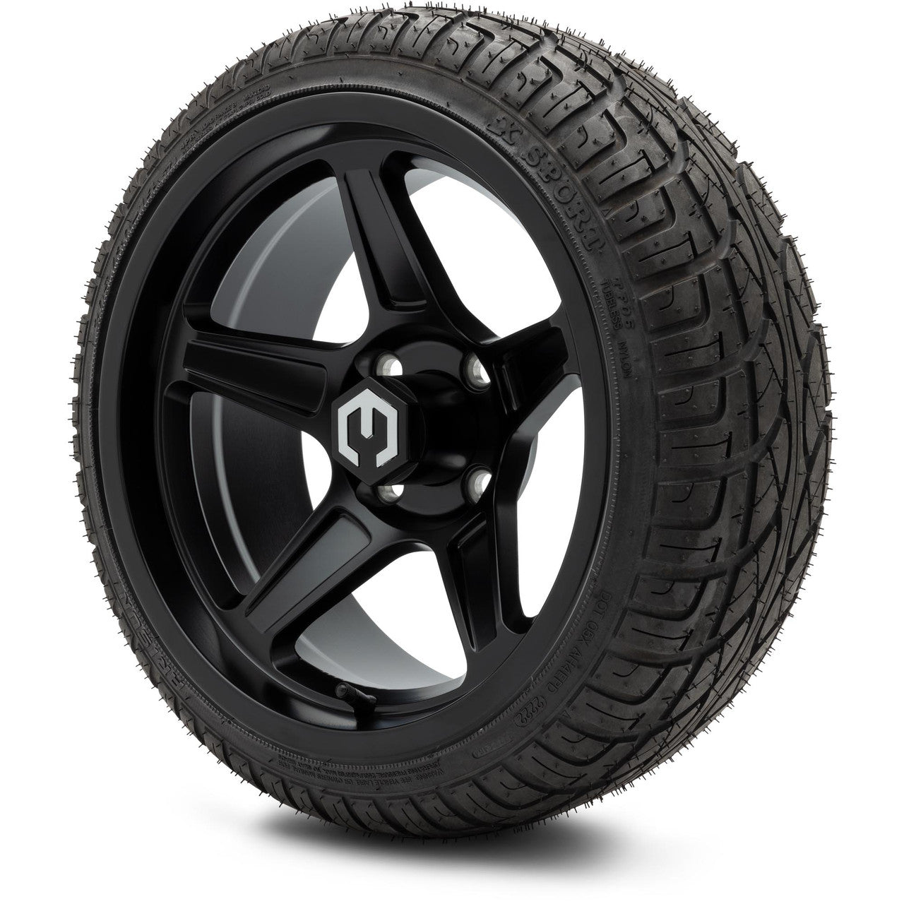 MODZ® 14" Drift Matte Black Wheels & Street Tires Combo